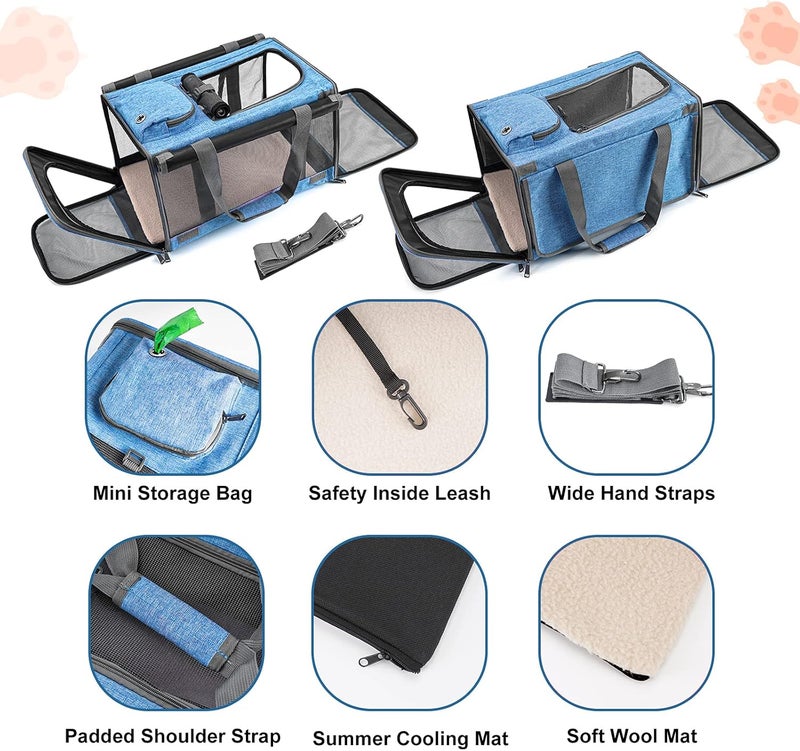 GAPZER Pet Carrier for Large and Medium Cats, Soft-Sided Pet Carrier for Big Medium Cats and Puppy, Dog Carriers Cat Carriers Pet Privacy Protection Travel Carriers - Image 4